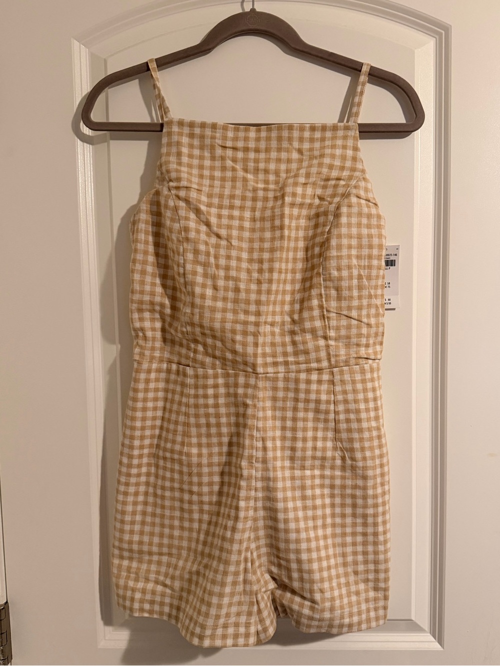 Abercrombie & Fitch Linen Gingham Romper